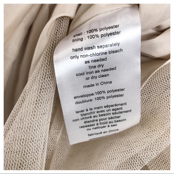 NWT White Vera Wang Pleated Bobbin Net Bridesmaid Dress in Champagne Size 16 - Picture 14 of 15